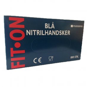 BLÅ FIT-ON ENGANGS HANDSKER - STR L